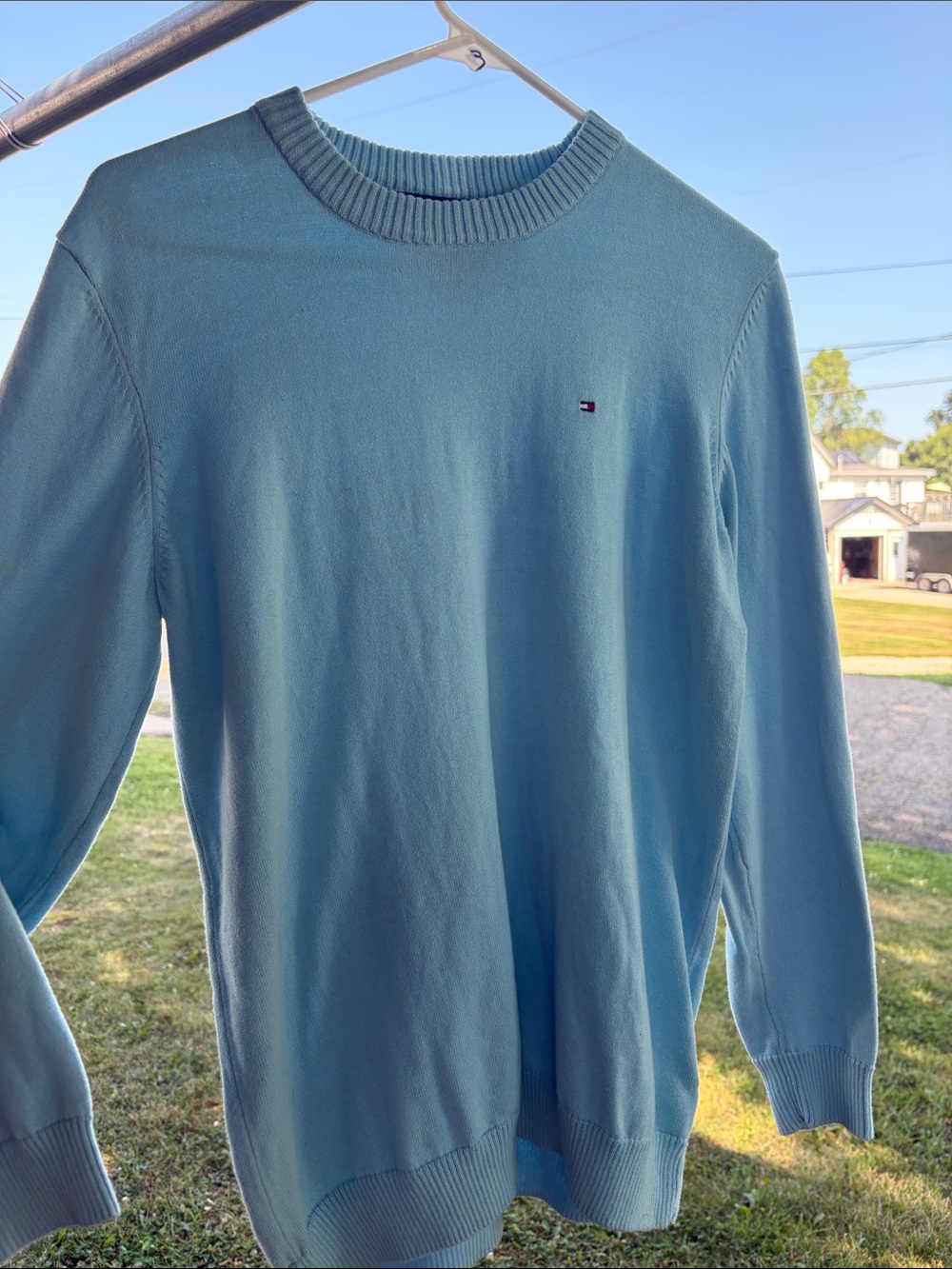 Tommy Hilfiger Men's Sky Blue Crewneck Sweater